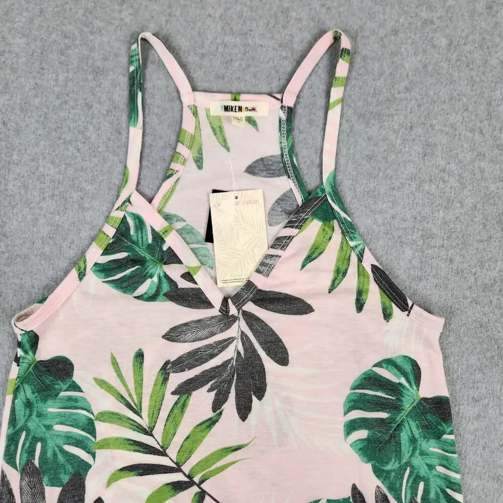 NWT Miken Swim Juniors Small Printed Cover-Up Dress Fairy Tale/Lush Meadow
